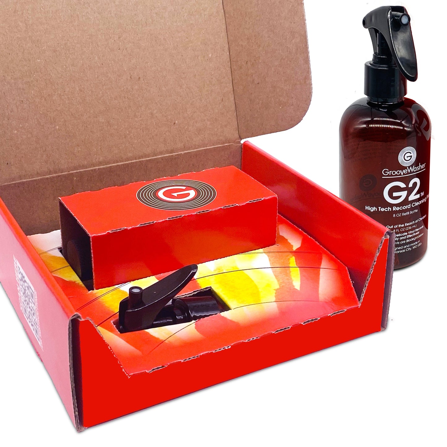 GrooveWasher: G2 Vinyl Record Cleaning Fluid - 8oz Spray Bottle