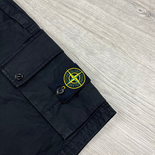 Stone Island Cargo Shorts - Black