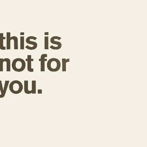 This Is Not For You. [Vinyl] [ VINYL LP ]