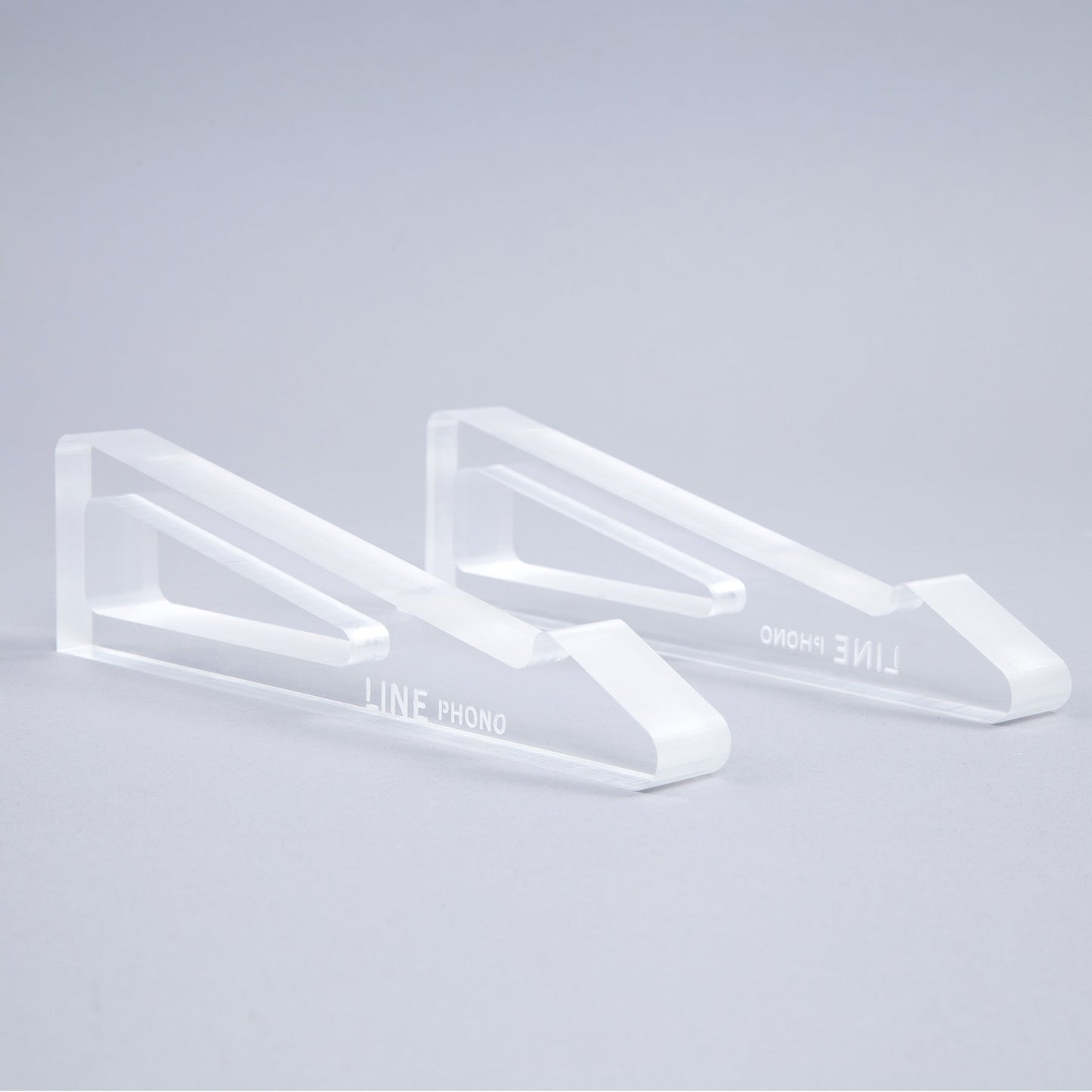 Line Phono: Acrylic Angler Speaker Stands