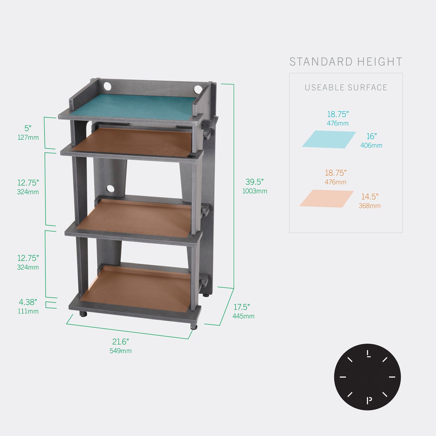 Line Phono: Turntable Stand + Vinyl Storage, Made In the USA