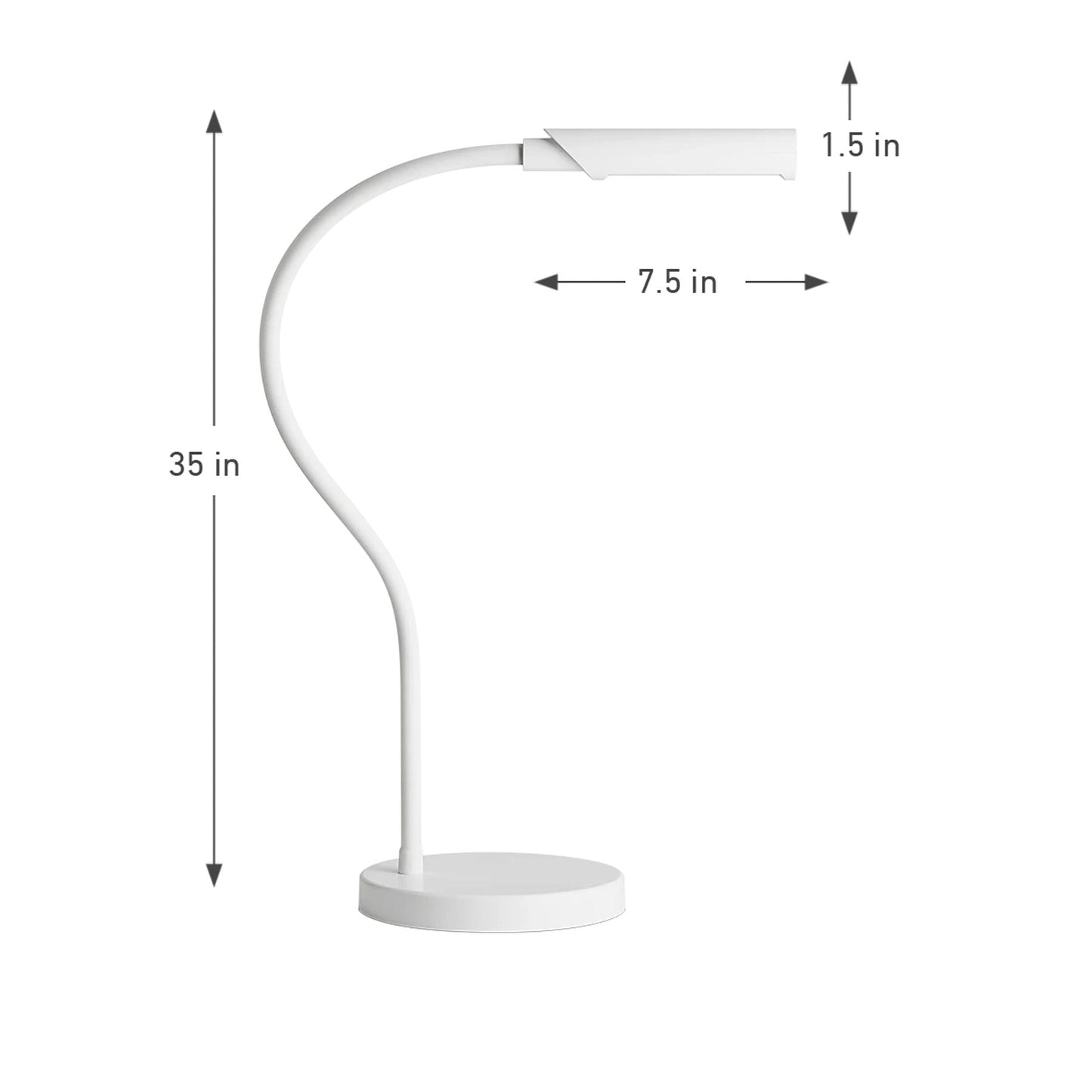 Reliable Corp.: UberLight Flex Turntable Lamp - White / Tabletop Model