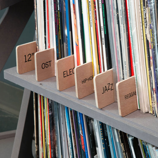 Turntable Lab: Wooden LP Dividers For Vinyl Records - Genre