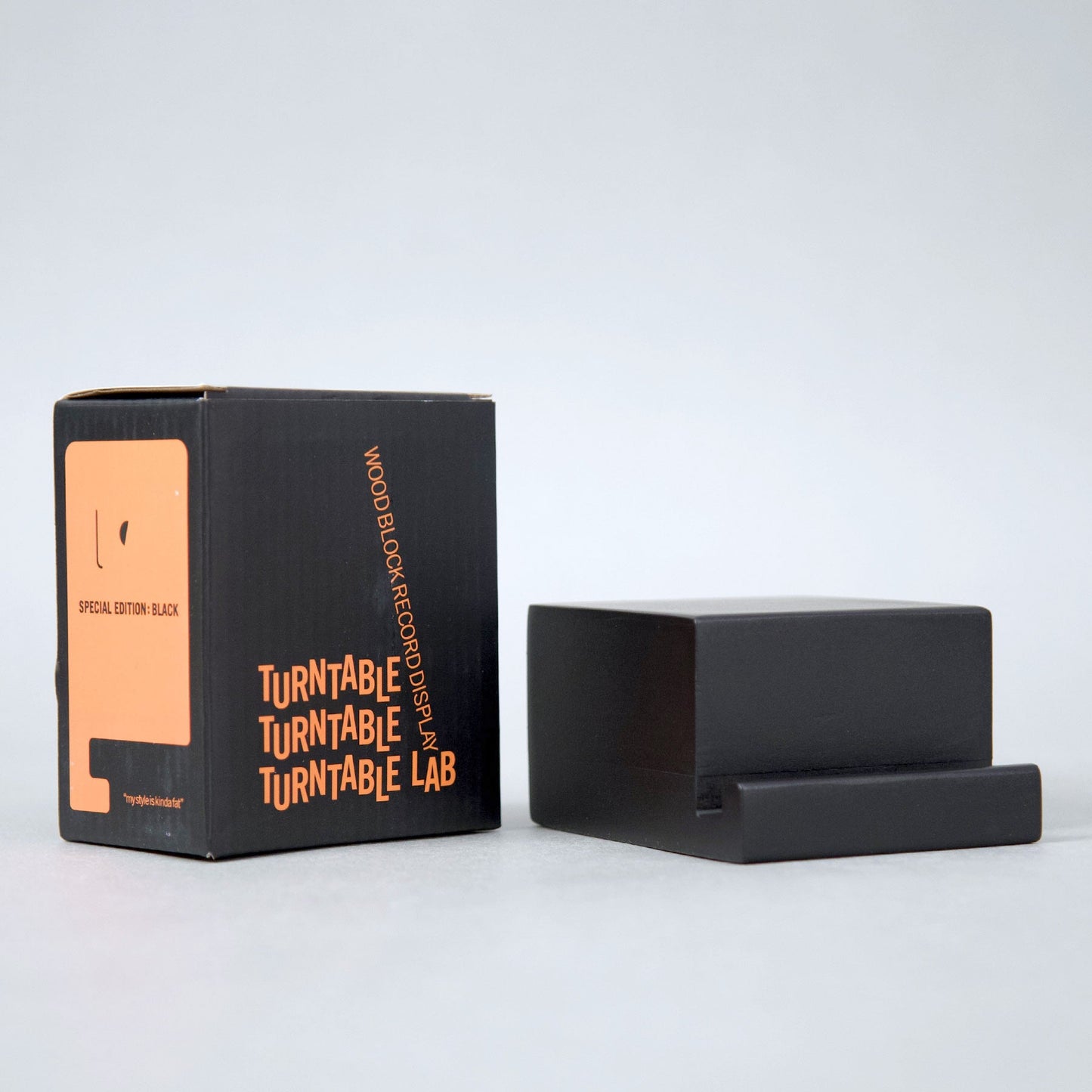 Turntable Lab: Wood Block Record Display - Black