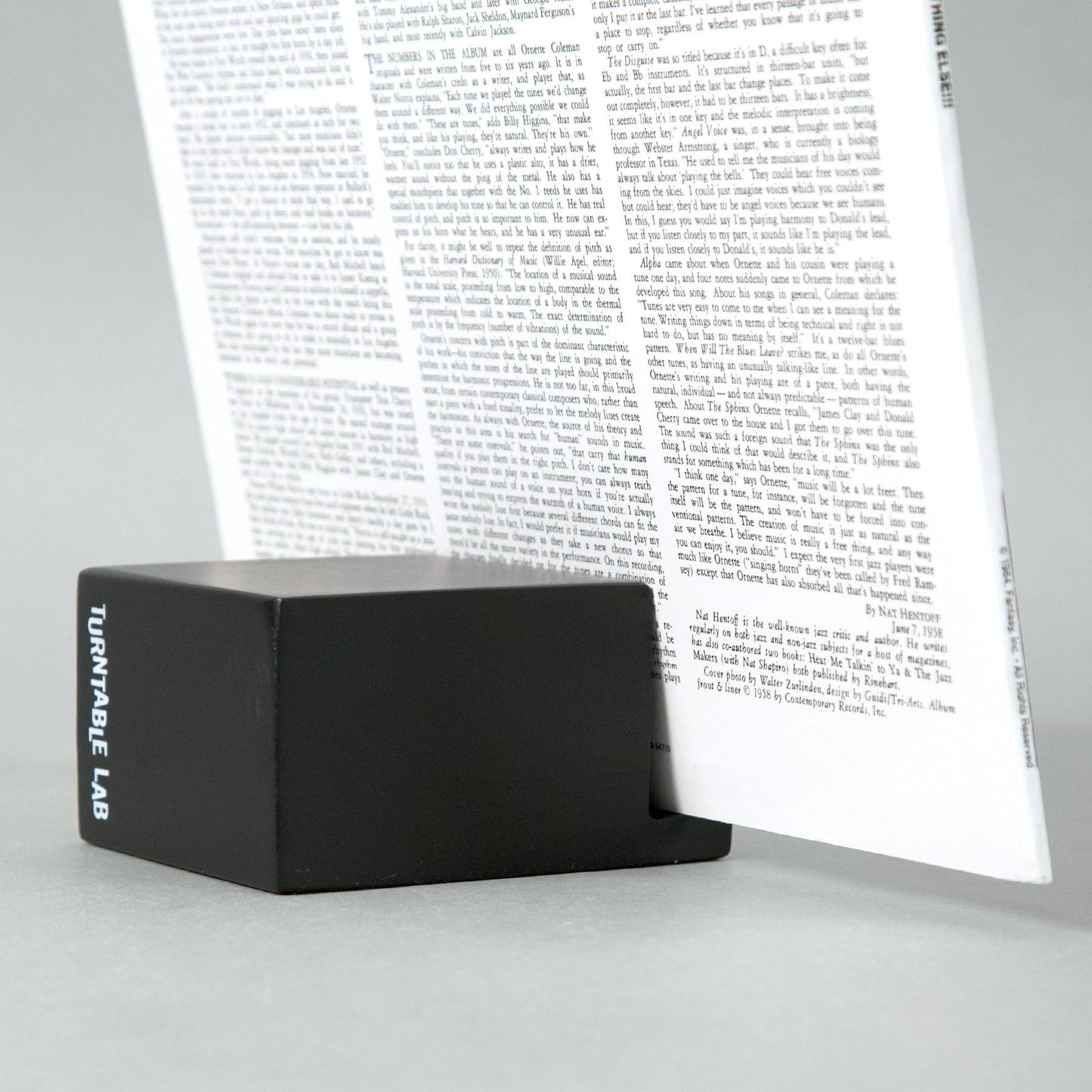 Turntable Lab: Wood Block Record Display - Black